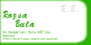 rozsa bula business card